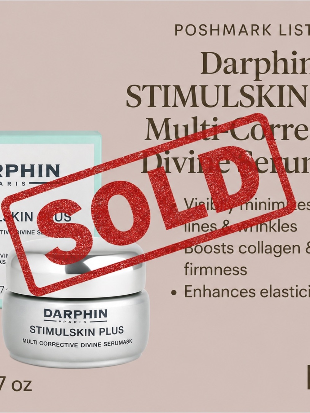 SOLD!!!!!Darphin STIMULSKIN PLUS Multi-Corrective Divine Serumask